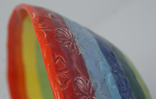 Load image into Gallery viewer, Rainbow & flowers bowl