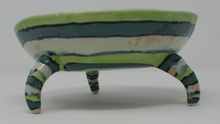 Load image into Gallery viewer, Spring green tripod bowl