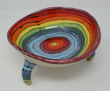 Load image into Gallery viewer, Madly colourful tripod bowl