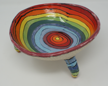 Load image into Gallery viewer, Madly colourful tripod bowl