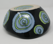 Load image into Gallery viewer, Blue-green and black chunky bowl