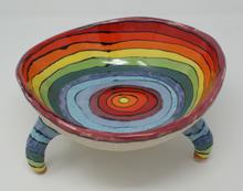 Load image into Gallery viewer, Madly colourful tripod bowl