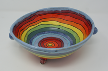 Load image into Gallery viewer, Madly colourful bowl with cute handles and legs