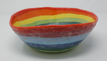 Load image into Gallery viewer, Rainbow & flowers bowl