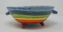 Load image into Gallery viewer, Madly colourful bowl with cute handles and legs