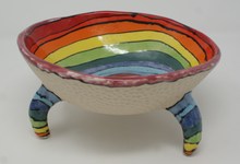 Load image into Gallery viewer, Madly colourful tripod bowl