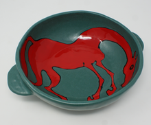 Load image into Gallery viewer, Mighty Red horse Bowl with Handles