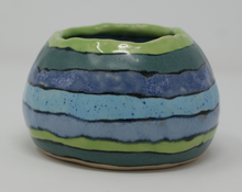 Load image into Gallery viewer, Blues and greens small bowl