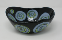 Load image into Gallery viewer, Blue-green and black chunky bowl