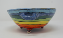 Load image into Gallery viewer, Madly colourful bowl with cute handles and legs