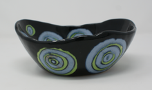 Load image into Gallery viewer, Blue-green and black chunky bowl