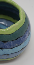 Load image into Gallery viewer, Blues and greens small bowl