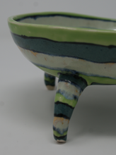 Load image into Gallery viewer, Spring green tripod bowl