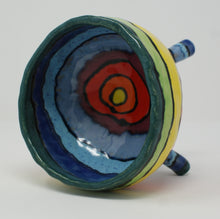 Załaduj obraz do przeglądarki galerii, Delightful colourful pinched four legged bowl