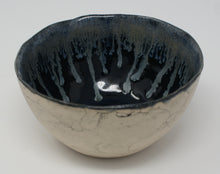 Load image into Gallery viewer, Set of Three Gorgeous Black and Glacier Blue Bowls