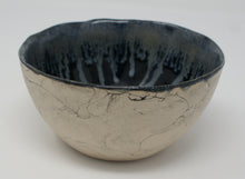 Load image into Gallery viewer, Set of Three Gorgeous Black and Glacier Blue Bowls