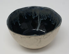 Load image into Gallery viewer, Set of Three Gorgeous Black and Glacier Blue Bowls