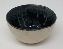 Load image into Gallery viewer, Set of Three Gorgeous Black and Glacier Blue Bowls
