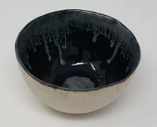Load image into Gallery viewer, Set of Three Gorgeous Black and Glacier Blue Bowls