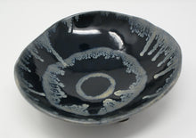 Load image into Gallery viewer, Black and glacier blue medium serving bowl