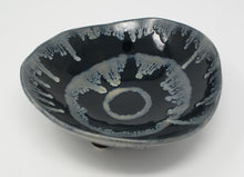 Load image into Gallery viewer, Black and glacier blue medium serving bowl