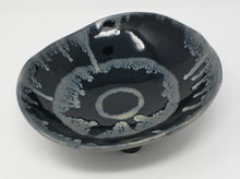 Load image into Gallery viewer, Black and glacier blue medium serving bowl