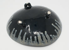 Load image into Gallery viewer, Black and glacier blue medium serving bowl