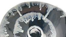Load image into Gallery viewer, Black and glacier blue medium serving bowl