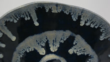 Load image into Gallery viewer, Black and glacier blue medium serving bowl