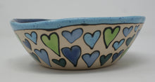 Load image into Gallery viewer, Blue-green hearted bowl