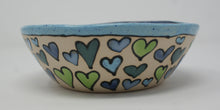 Load image into Gallery viewer, Blue-green hearted bowl