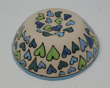 Load image into Gallery viewer, Blue-green hearted bowl