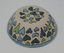 Load image into Gallery viewer, Blue-green hearted bowl