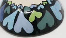 Load image into Gallery viewer, Blue-green Hearts serving bowl