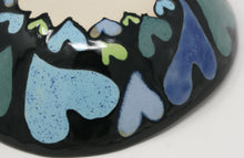 Load image into Gallery viewer, Blue-green Hearts serving bowl