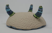 Load image into Gallery viewer, Gorgeous blues and greens tripod bowl