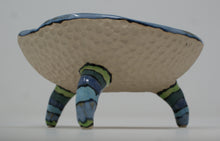 Load image into Gallery viewer, Gorgeous blues and greens tripod bowl