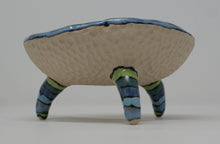 Load image into Gallery viewer, Gorgeous blues and greens tripod bowl