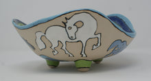 Load image into Gallery viewer, Beautiful madly colourful serving bowl with horses, medium-large