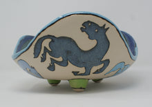 Load image into Gallery viewer, Beautiful madly colourful serving bowl with horses, medium-large