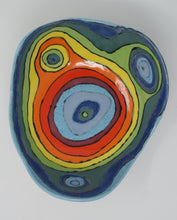 Load image into Gallery viewer, Beautiful madly colourful serving bowl with horses, medium-large