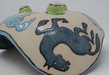 Load image into Gallery viewer, Beautiful madly colourful serving bowl with horses, medium-large