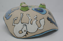 Load image into Gallery viewer, Beautiful madly colourful serving bowl with horses, medium-large