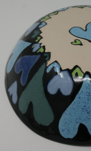Load image into Gallery viewer, Blue-green Hearts serving bowl