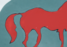 Load image into Gallery viewer, Lovely Red Horse Platter
