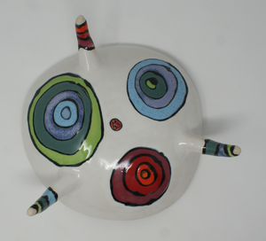 Beautiful Colourful Tripod Bowl