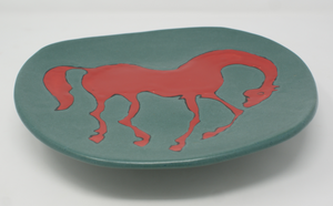 Lovely Red Horse Platter