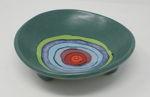 Delightful Green Tripod Bowl