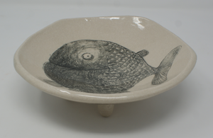 The Beautiful Bowl With Fishes And Legs