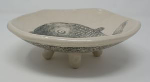 The Beautiful Bowl With Fishes And Legs